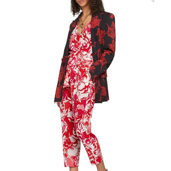 Roberto Cavalli $995 ROSES PRINT WRAP TOP - Picture 5 of 8